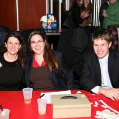 YLD Council members Sarah Toney, Angel Wawrzynek and Allan Niemerg. Sarah and Angel served as Holiday Party co-chairs.