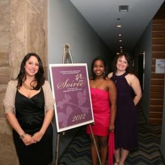 YLD Soiree Co-Chairs Gina Rossi and Kenya Jenkins-Wright with YLD Chair Heather Fritsch