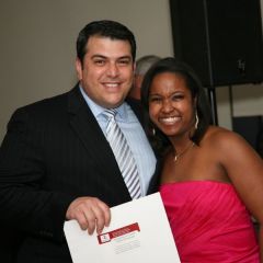 YLD Council member Tarek Fadel and YLD Soiree Co-Chair Kenya Jenkins-Wright