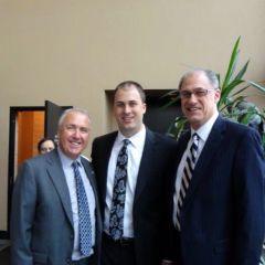 ISBA 3rd Vice President Umberto Davi, new admittee Anthony Parone and his father, ISBA member Louis Parone
