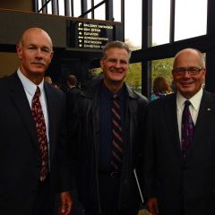 Justice Michael Burke, Appellate Judge Joseph Birkett, ISBA Secretary James F. McCluskey