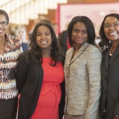 Judge Ann Claire Williams, ISBA Board member Kenya Jenkins-Wright, Chiymelle Nunn, Doressia Hutton
