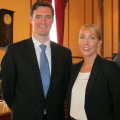 New admittee Bryce Pierson and ISBA member Jessica Hegarty
