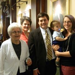 New admittee David Amerson of Springfield with his family