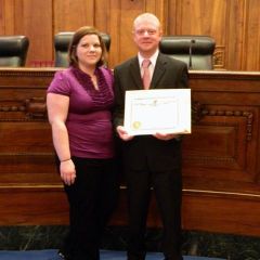 New admittee Matthew Butler of Bloomington with his wife