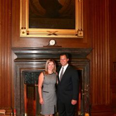 Admittee Aaron De Angelis and his wife Liliya