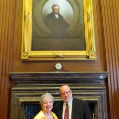 Admittee Jerry Fogelman and his mother, Syliva Strick