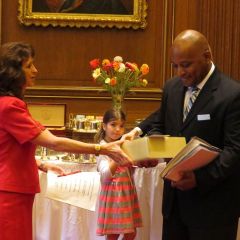 ISBA Director of Bar Services Janet Sosin and Supreme Court Admissions Clerk Perry Thompson