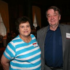 Admittee Gregory Ahern and guest