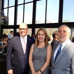 ISBA Board member James McCluskey, new Admittee Kristin Pagano and Justice Robert Thomas 