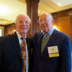 Robert Broverman and the Hon. Gerald Cohn were fraternity brothers at Illinois College in Jacksonville and hadn't seen each other since graduating. The pair were reunited at the Distinguished Counsellors Luncheon. 