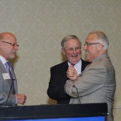 From left: LAP Board VP J. Nelson Wood, ARDC Executive Director Jerry Larkin and ISBA President-elect Umberto S. Davi