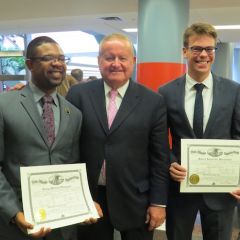 Lesly Flanagan, Hon. Russell Hartigan, and James Korenchan