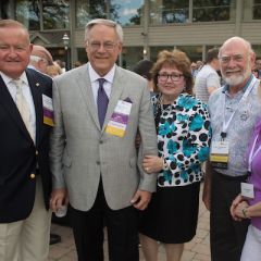 President Russell Hartigan, Dennis Orsey, his wife, George Ripplinger, and Terry Ripplinger
