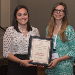 Kathleen Karayannis, Public Service Award recipient, and Marron Mahoney
