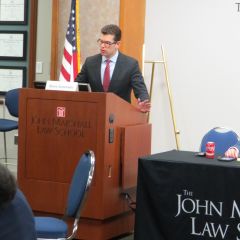 George Schoenbeck&nbsp;at ISBA Day at the John Marshall Law School.
