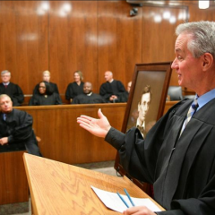 A high-quality reproduction of a famous Abraham Lincoln photograph was presented to the Peoria County Courthouse on October 17. 