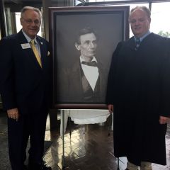 A high-quality reproduction of a famous Abraham Lincoln photograph was presented to the the St. Clair County Courthouse on May 15 in Belleville. 