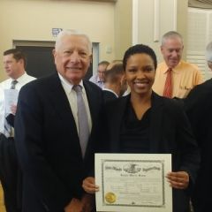 ISBA President Elect David Sosin and new attorney Kayla Siam