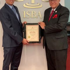 Daniel Thies and ISBA President Dennis Orsey