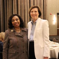 Illinois Supreme Court Justice Joy Cunningham with keynote speaker Justice Elizabeth Rochford