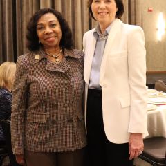 Illinois Supreme Court Justice Joy Cunningham with keynote speaker Justice Elizabeth Rochford