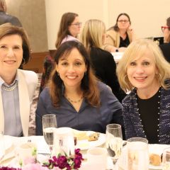 keynote speaker Justice Elizabeth Rochford with her two clerks