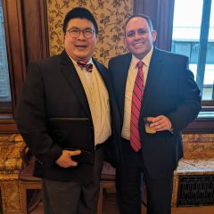 Admittee Kevin White and John Kim, Chair of Illinois Supreme Court's Commission on Professionalism