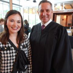 Admittee Natalie Spangler and Justice David K. Overstreet