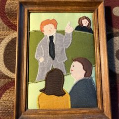 Lawrence Neleches: "My sister gave me this art piece when I entered law school in 1987. It has hung in every office I have had or worked from since graduating in 1990. Back then, women judges were not common as today. This was remarkable for the time, in fact."