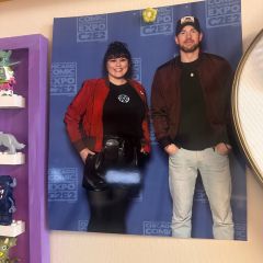 Justyna Palasiewicz: "My prized possession is this photo of me with Captain America, himself—Chris Evans. This photo was taken at C2E2 in 2023 and yes, the man smelled like delicious freedom. I am a huge fan of Marvel and could not pass up the opportunity to be this close to one of the Avengers."