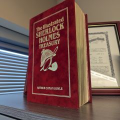 Ryan Prickel: "My prized office possession is my red-felt hardcover illustrated Sherlock Holmes Treasury book, containing all unabridged Sherlock Holmes stories with the original illustrations, bound with gilded pages. I have always been a big fan of the series, and I had a lot of fun discovering the book at a small antique shop near Starved Rock State Park. It helps serve as a reminder - 'The secret of getting ahead is getting started.'”