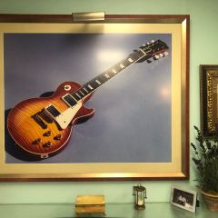 Steven Russo: "Straight from the files of 'urban legends' and 'stuff you can’t make up'. From under his bed, the original owner pulled this perfect, untouched instrument – universally acknowledged as 'the most spectacular specimen in captivity.' I had the blessing of acquiring this holy grail of guitars – a 1959 Gibson Les Paul Sunburst Standard. Over the decades, she has been played and coveted by many rock icons and personal friends, including Jeff Beck, Jimmy Page, and Eric Clapton. All agree - none is equal to this guitar I was blessed with finding over 50 years ago - while enjoying my first career!"