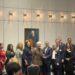 Bar association leadership with Justice Theis