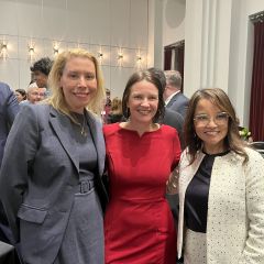 3rd Vice President Heather McPherson (left), ISBA President Bridget Duignan (center), and Immediate Past President Sonni Choi Williams