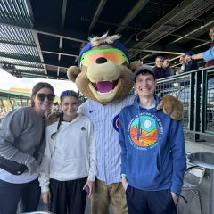President Bridget Duignan and her daughter, Ela, Clark, and Matthew Weaver