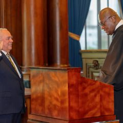 President Perry J. Browder takes the oath administered by Illinois Supreme Court Chief Justice P. Scott Neville 10