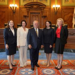 [L-R]: 3rd VP Emily Masalski; Ex-Officio Bridget Duignan; President Perry Browder; President-Elect Sarah Toney, & 2nd VP Heather McPherson